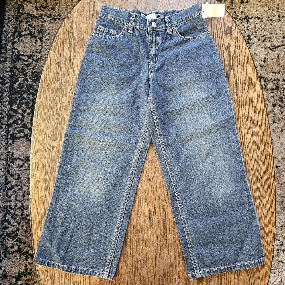 Gap Super Loose Dark Wash Straight Cut Jeans Size Boy's 7 NEW